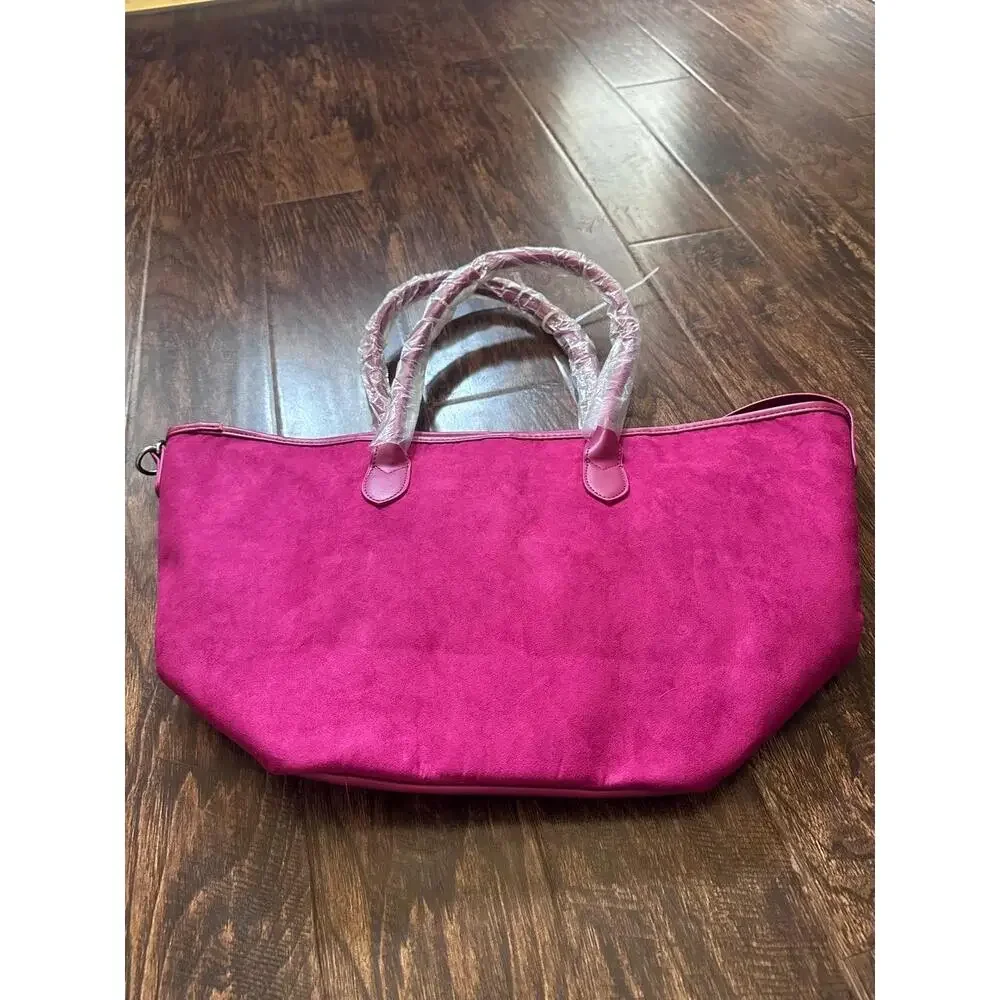 Pink Oversized Tote Bag - Casual Women’s Shoulder Bag
